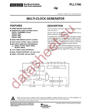 PLL1700EG4 datasheet  